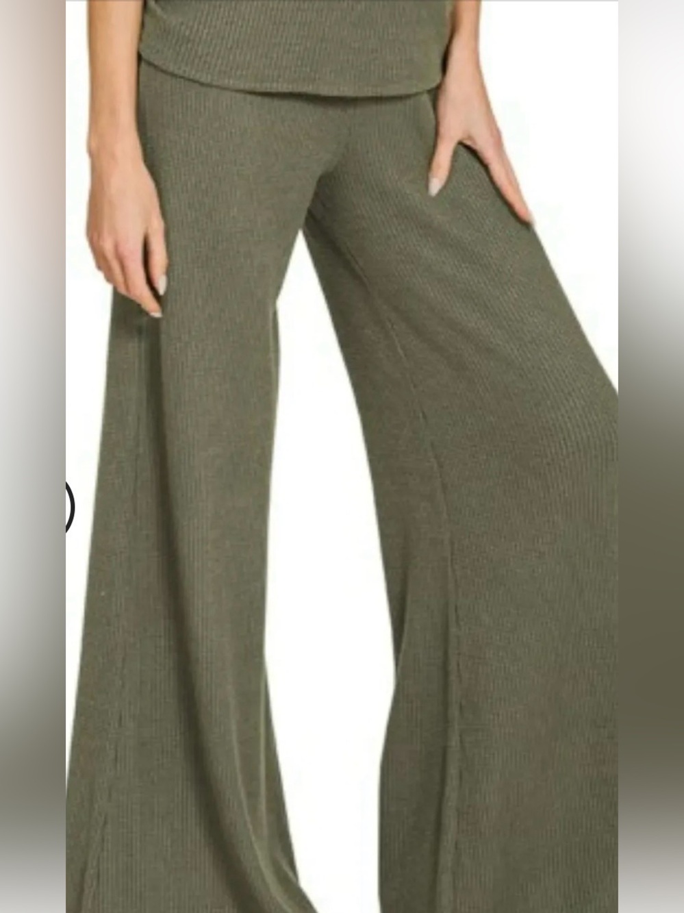 Zenana Mock Neck Top and Pants Sweater Set - Picture 2 of 3